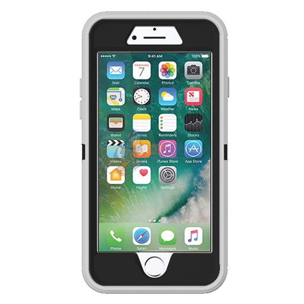 iPhone 7 iPhone 8 Shockproof Defender Case Cover Light Gray