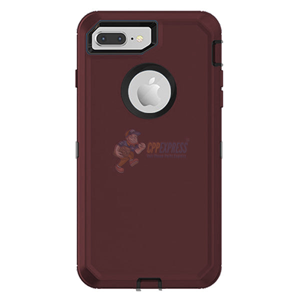 iPhone 7 Plus iPhone 8 Plus Shockproof Defender Case Burgundy