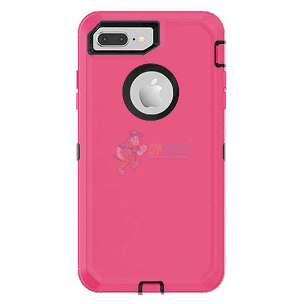 iPhone 7 Plus iPhone 8 Plus Shockproof Defender Case Cover Hot Pink