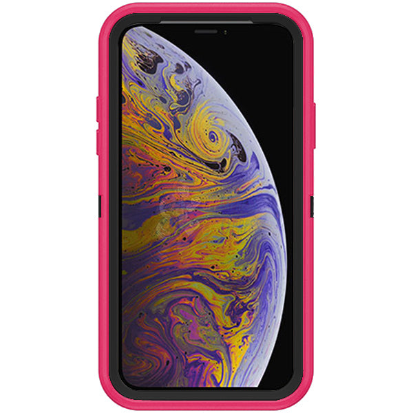 iPhone X iPhone XS Shockproof Defender Case Cover Hot Pink