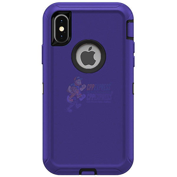 iPhone X iPhone XS Shockproof Defender Case Cover Purple