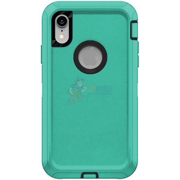 iPhone XR Shockproof Defender Case Cover Light Blue