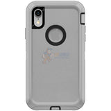 iPhone XR Shockproof Defender Case Cover Light Gray