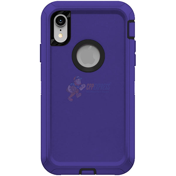 iPhone XR Shockproof Defender Case Cover Purple