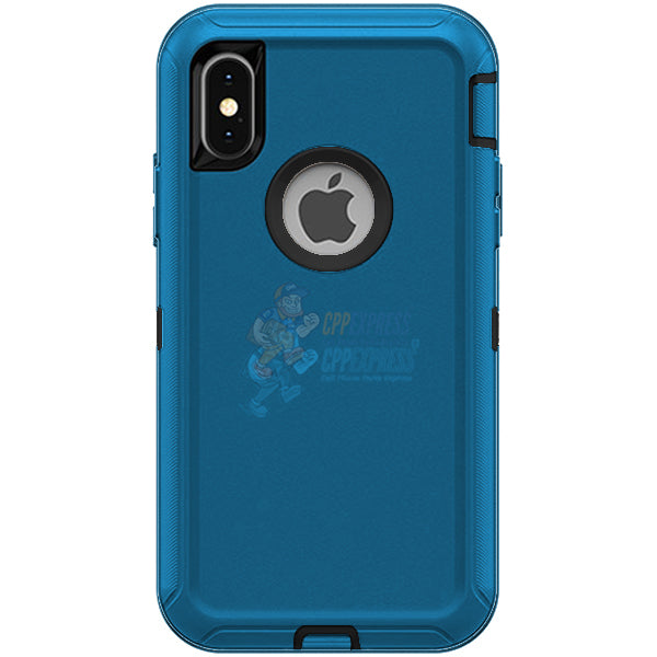 iPhone XS Max Shockproof Defender Case Cover Blue