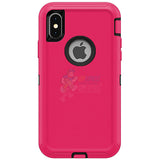 iPhone XS Max Shockproof Defender Case Cover Hot Pink