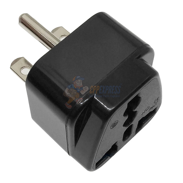 EU to US Travel Plug Adapter Power Socket Charger Converter - Black