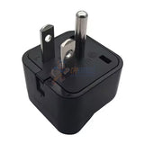 EU to US Travel Plug Adapter Power Socket Charger Converter - Black