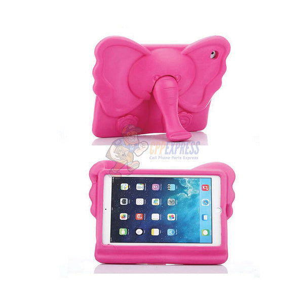 Elephant Kids Shockproof Tough Bumper Protective EVA Case Stand Cover For iPad Mini 1 2 3 4 - Hot Pink