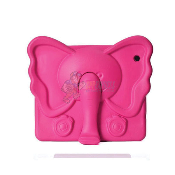 Elephant Kids Shockproof Tough Bumper Protective EVA Case Stand Cover For iPad Mini 1 2 3 4 - Hot Pink