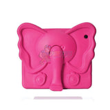 Elephant Kids Shockproof Tough Bumper Protective EVA Case Stand Cover For iPad Mini 1 2 3 4 - Hot Pink