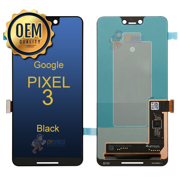 Google Pixel 3 LCD Touch Screen Assembly WIthout Frame - Black