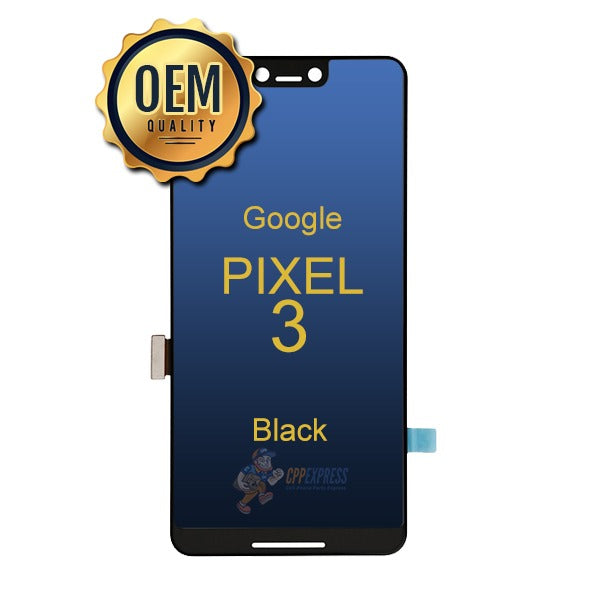 Google Pixel 3 LCD Touch Screen Assembly WIthout Frame - Black