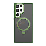 Samsung Galaxy S24 Ultra Shockproof Magnetic Case With Invisible Stand Holder - Green