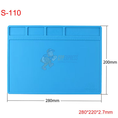 Heat Insulation Silicone Repair Mat S-110 Anti-Static Station Repair Work Pad for Cellphone Laptop Watch