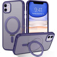 iPhone 11 Shockproof Magnetic Case With Invisible Stand Holder Purple