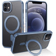 iPhone 12 Shockproof Magnetic Case With Invisible Stand Holder Blue