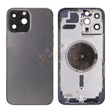 iPhone 13 Pro Back Glass Housing PreInstalled Small Parts Premium - Black