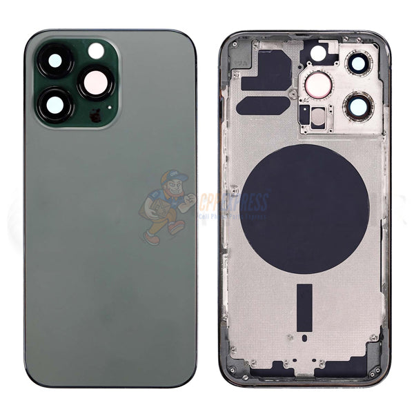 iPhone 13 Pro Back Glass Housing PreInstalled Small Parts Premium - Green