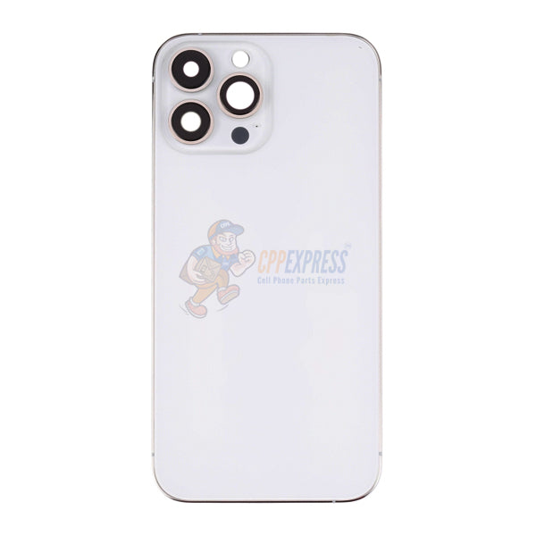 iPhone 13 Pro Back Glass Housing PreInstalled Small Parts Premium - White