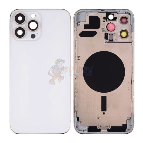 iPhone 13 Pro Back Glass Housing PreInstalled Small Parts Premium - White