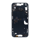 iPhone 14 Plus MidFrame Housing with PowerVolume Button and Back Glass with Steel Plate and Wireless Charge Flex Cable - Black