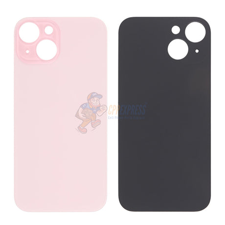 IPhone 15 Battery Back Door Glass Perfect Fit Premium Back Cover Pink