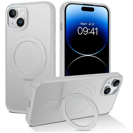 iPhone 15 Shockproof Magnetic Case With Invisible Stand Holder