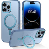 iPhone 15 Pro Max Shockproof Magnetic Case With Invisible Stand Holder