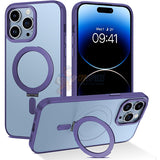 iPhone 15 Pro Max Shockproof Magnetic Case With Invisible Stand Holder