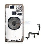 iPhone 11 Pro Back Door Glass Housing with Pre-installed Small Parts Premium - White