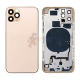 iPhone 11 Pro Max Back Door Glass Housing with Pre-installed Small Parts Premium - Gold