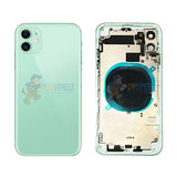 iPhone 11 Back Door Glass Housing with Pre-installed Small Parts Premium - Green