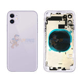 iPhone 11 Back Door Glass Housing with Pre-installed Small Parts Premium - Purple