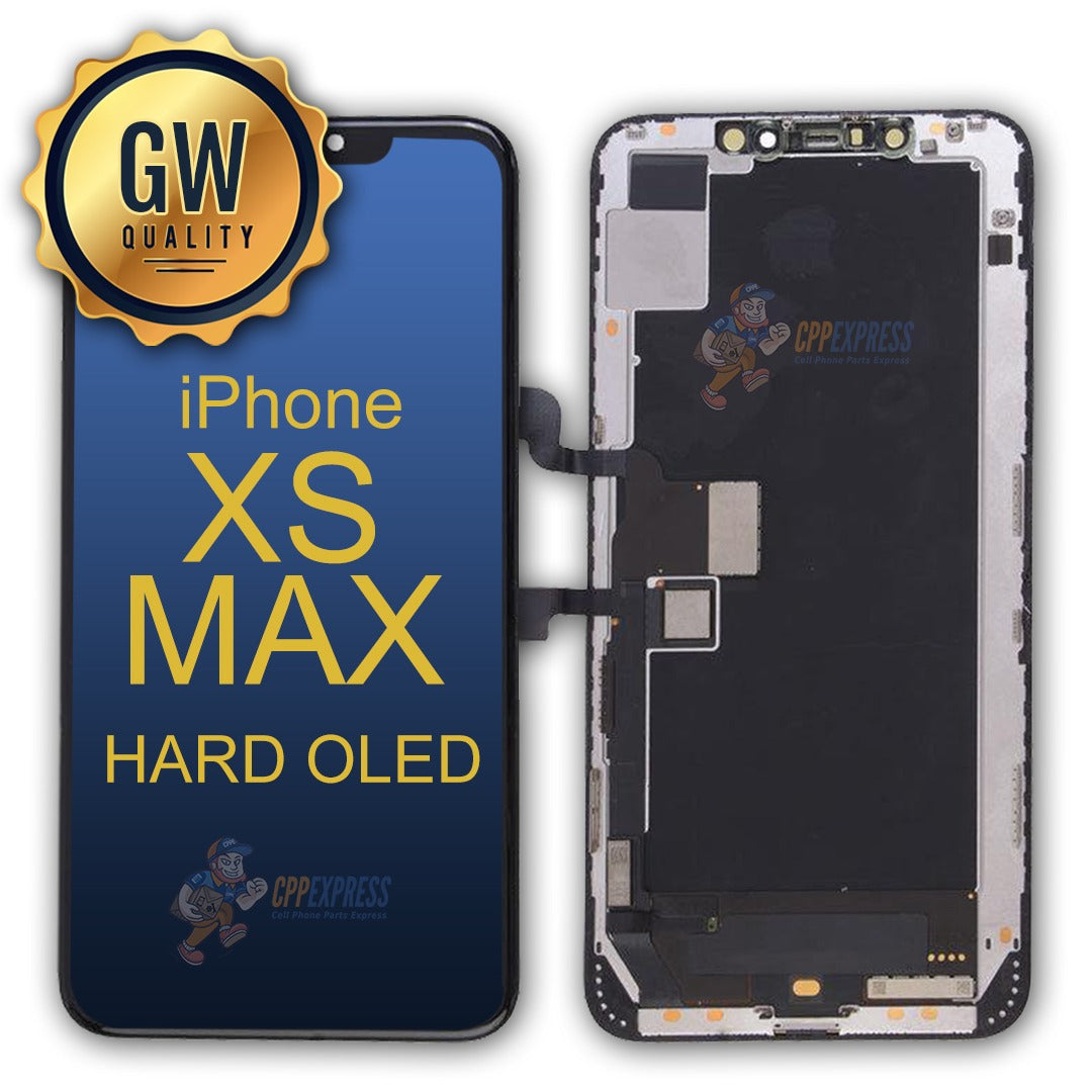 iPhone XS Max - Hard OLED Display Touch Screen Digitizer Assembly (GW) Black