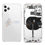 iPhone 11 Pro Max Back Door Glass Housing with Pre-installed Small Parts Premium - White