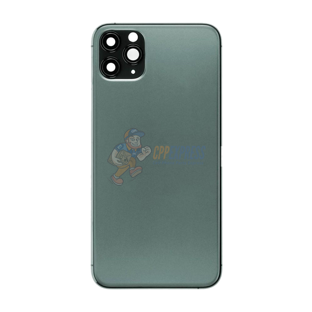 iPhone 11 Pro Back Door Glass Housing with Pre-installed Small Parts Premium - Green