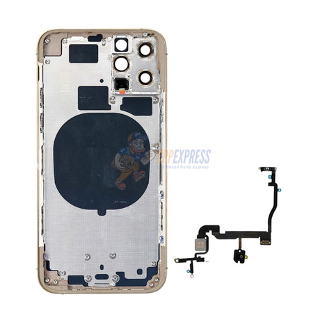 iPhone 11 Pro Max Back Door Glass Housing with Pre-installed Small Parts Premium - Gold