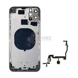 iPhone 11 Pro Back Door Glass Housing with Pre-installed Small Parts Premium - Green