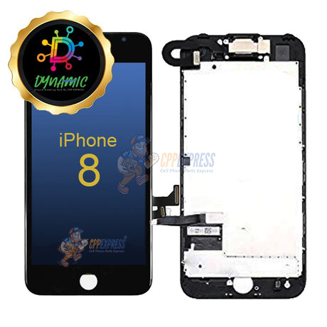 iPhone 8 / iPhone SE 2nd Gen Dynamic LCD Display Screen Touch Digitizer Assembly with Back Plate - Black