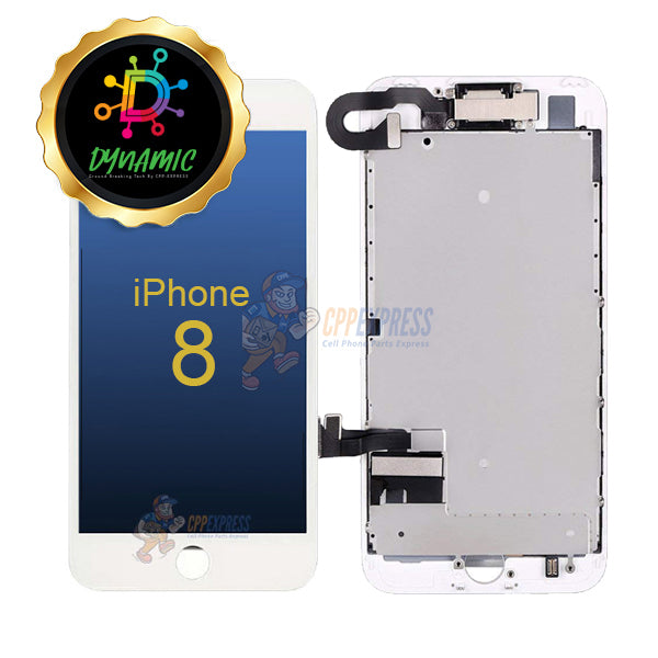 iPhone 8 / iPhone SE 2nd Gen Dynamic LCD Display Screen Touch Digitizer Assembly with Back Plate - White