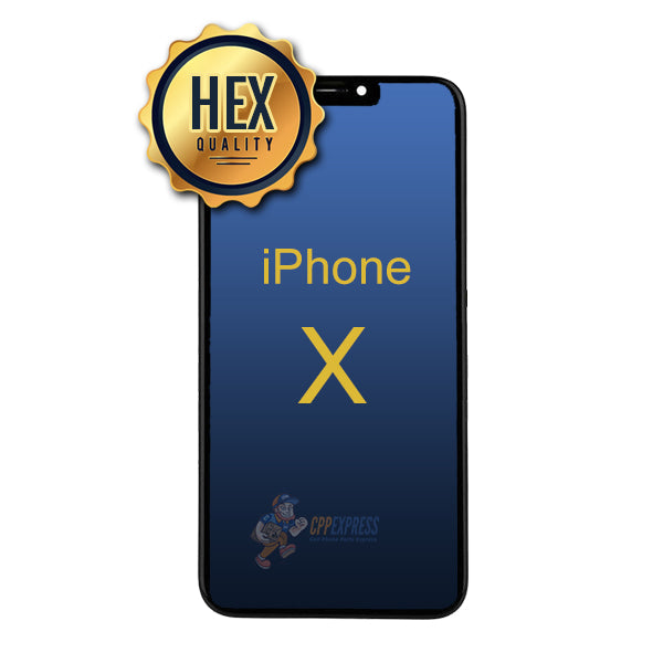 iPhone X - Hard OLED Display Touch Screen Digitizer Assembly (HEX) Black