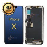 iPhone X - Hard OLED Display Touch Screen Digitizer Assembly (HEX) Black