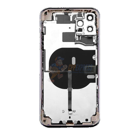 iPhone 11 Pro Max Back Door Glass Housing with Pre-installed Small Parts Premium - Black