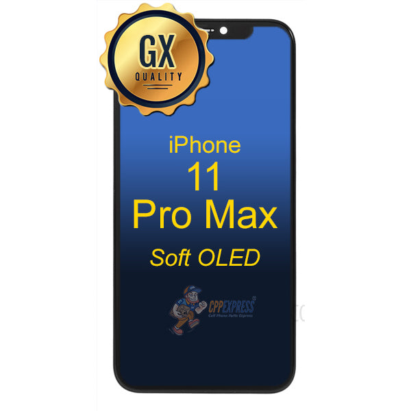 iPhone 11 Pro Max - Soft OLED Display Touch Screen Digitizer Assembly (GX) Black