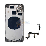 iPhone 11 Pro Back Door Glass Housing with Pre-installed Small Parts Premium - Black