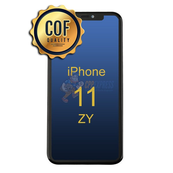 iPhone 11 ZY - Soft LCD Screen Digitizer Complete Assembly COF Quality - Black