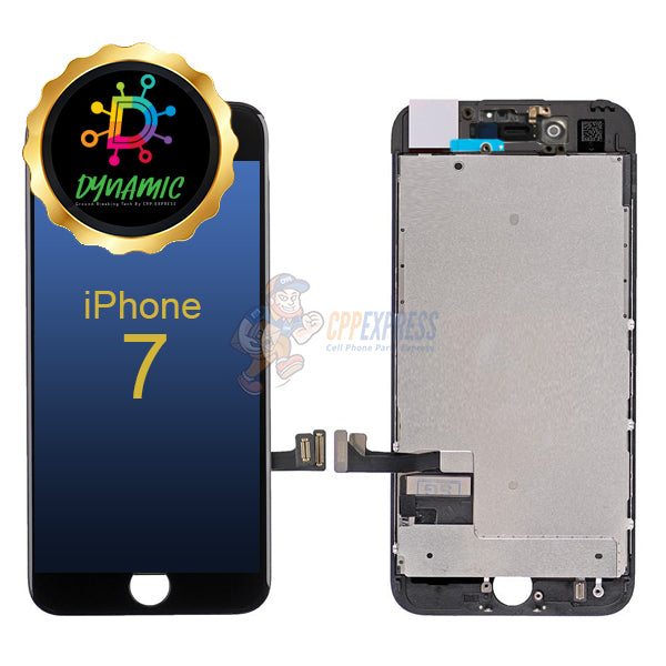 iPhone 7 - Dynamic LCD Touch Screen Digitizer Assembly with Back Plate - Black