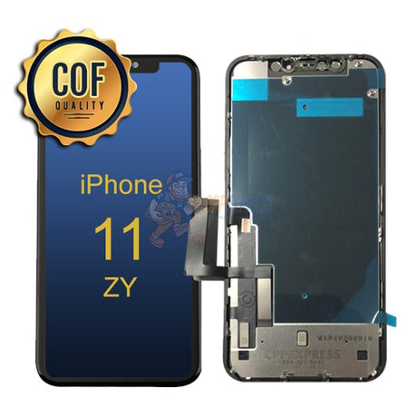 iPhone 11 ZY - Soft LCD Screen Digitizer Complete Assembly COF Quality - Black