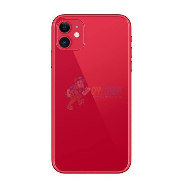 iPhone 11 Back Door Glass Housing with Pre-installed Small Parts Premium - Red